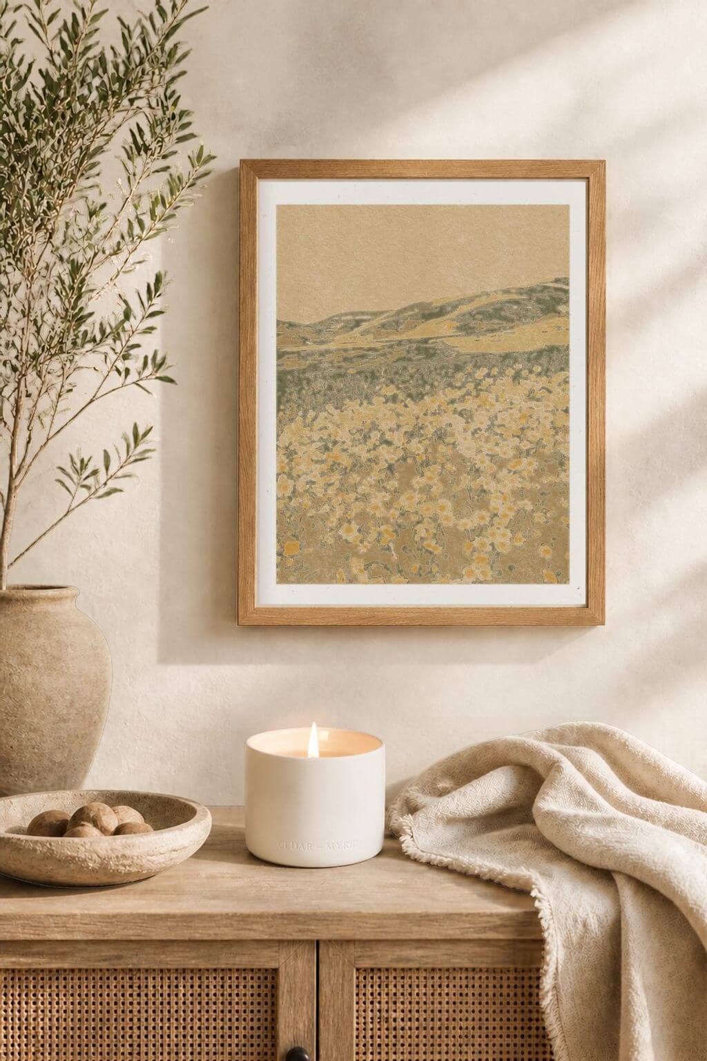 Field of 70's Wallpaper Art Print
