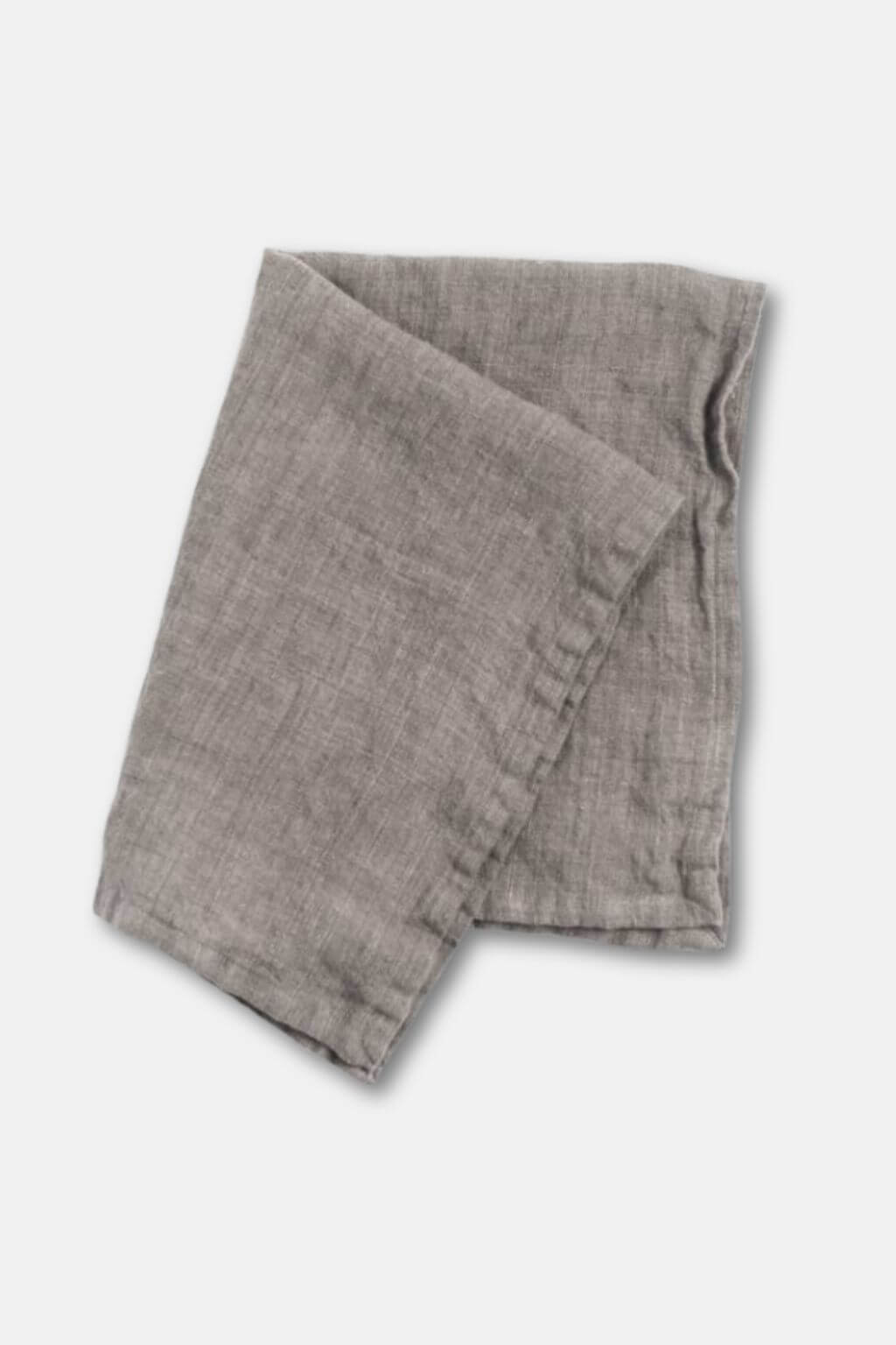 oyster linen tea towel folded soft stone washed linen texture