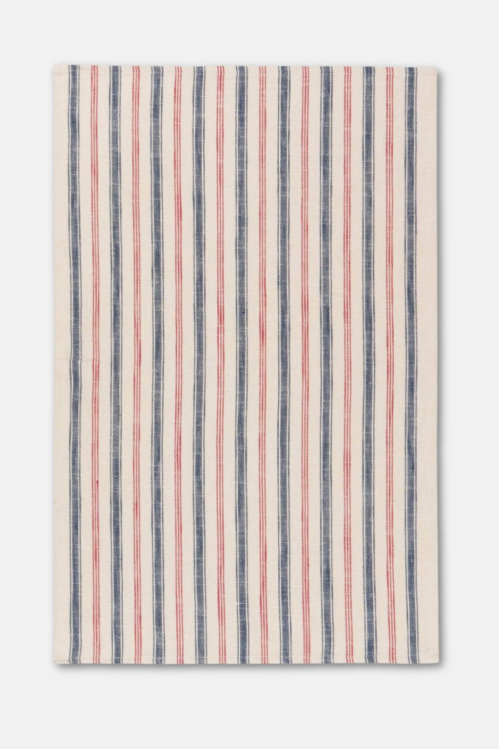 striped organic cotton french dish towel blue red kitchen linen
