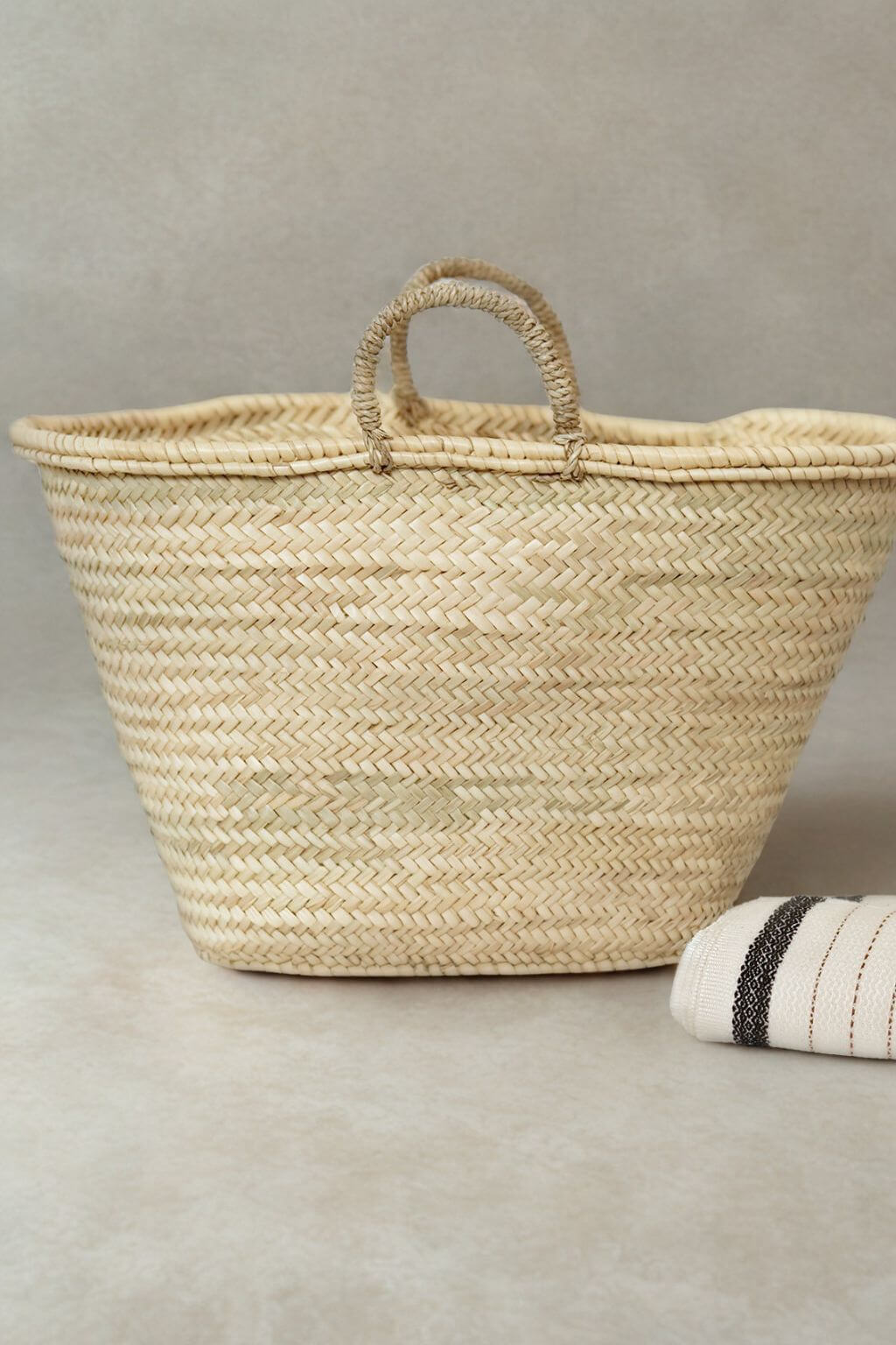 French Straw Market Basket