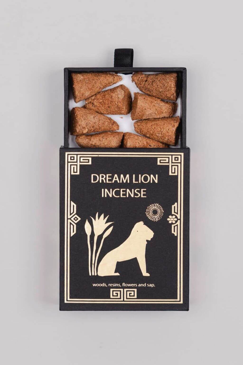 Dream Lion Wish Granter incense cones in black box