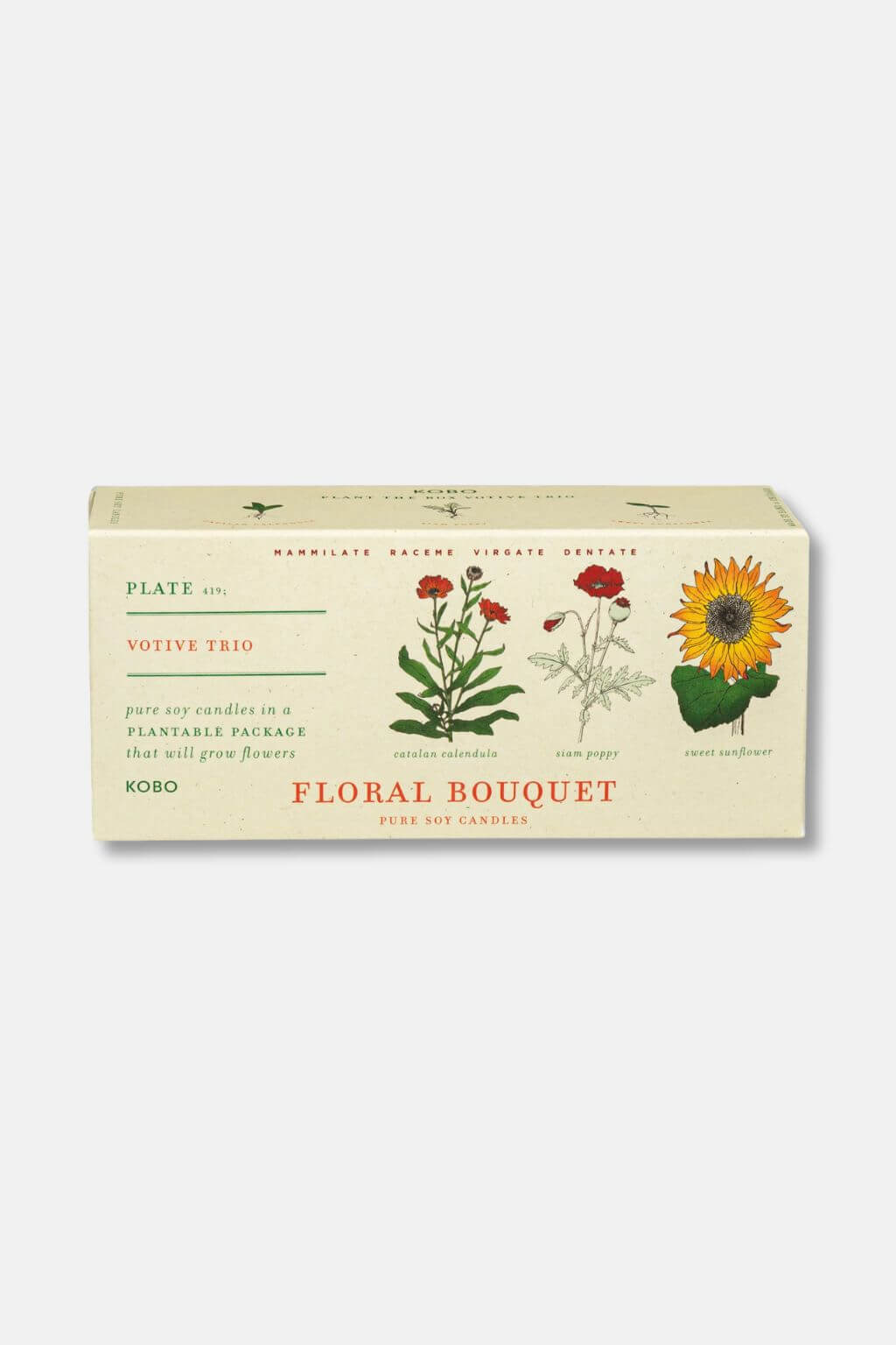 Floral Bouquet | "Plant the Box" Votive Candle Trio