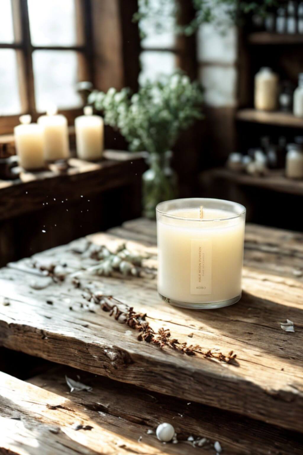 Half Moon Pumpkin | "Plant the Box" Jar Candle