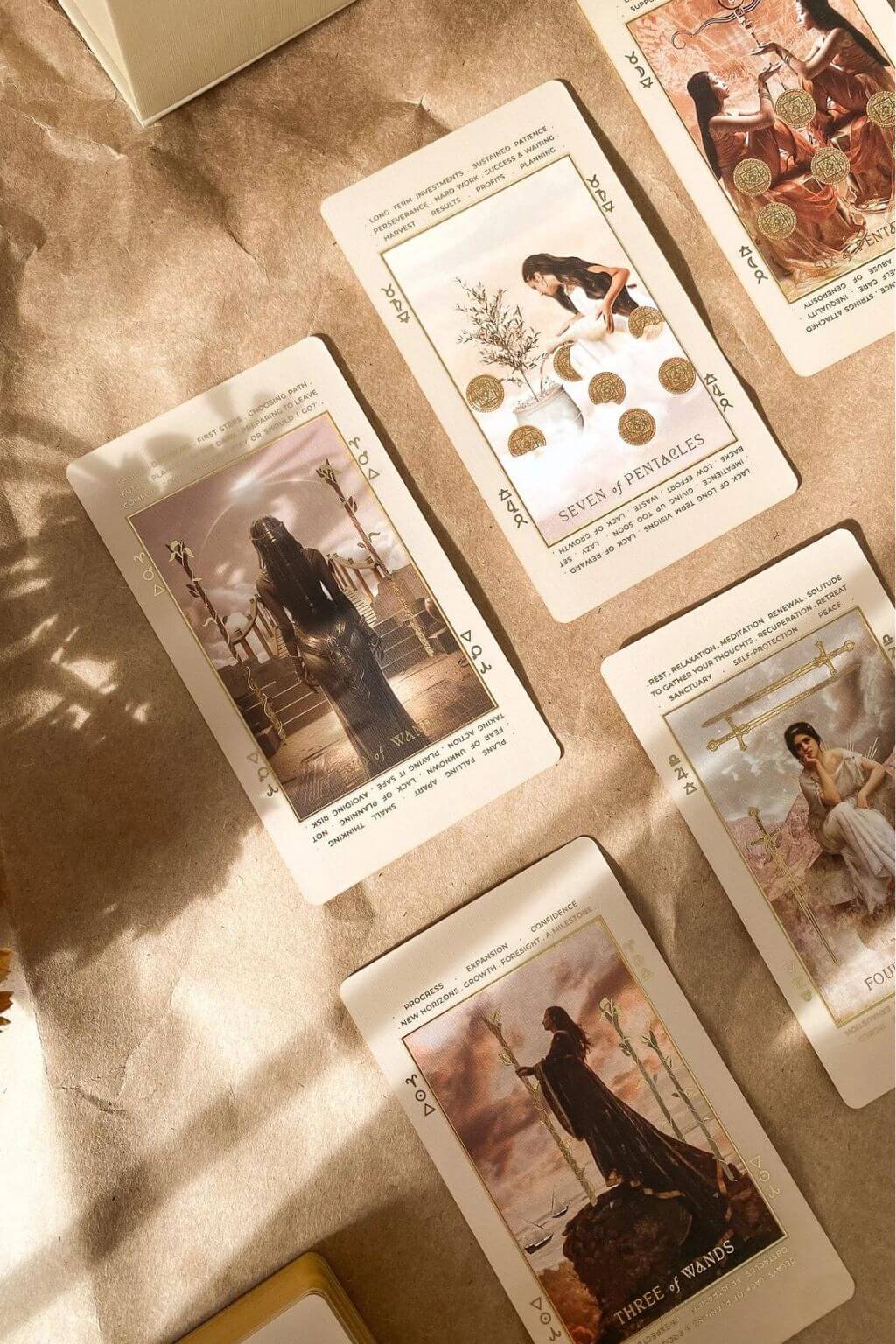 Lucid Dreams Beginner Tarot Deck with Keywords | Beige Edition IV