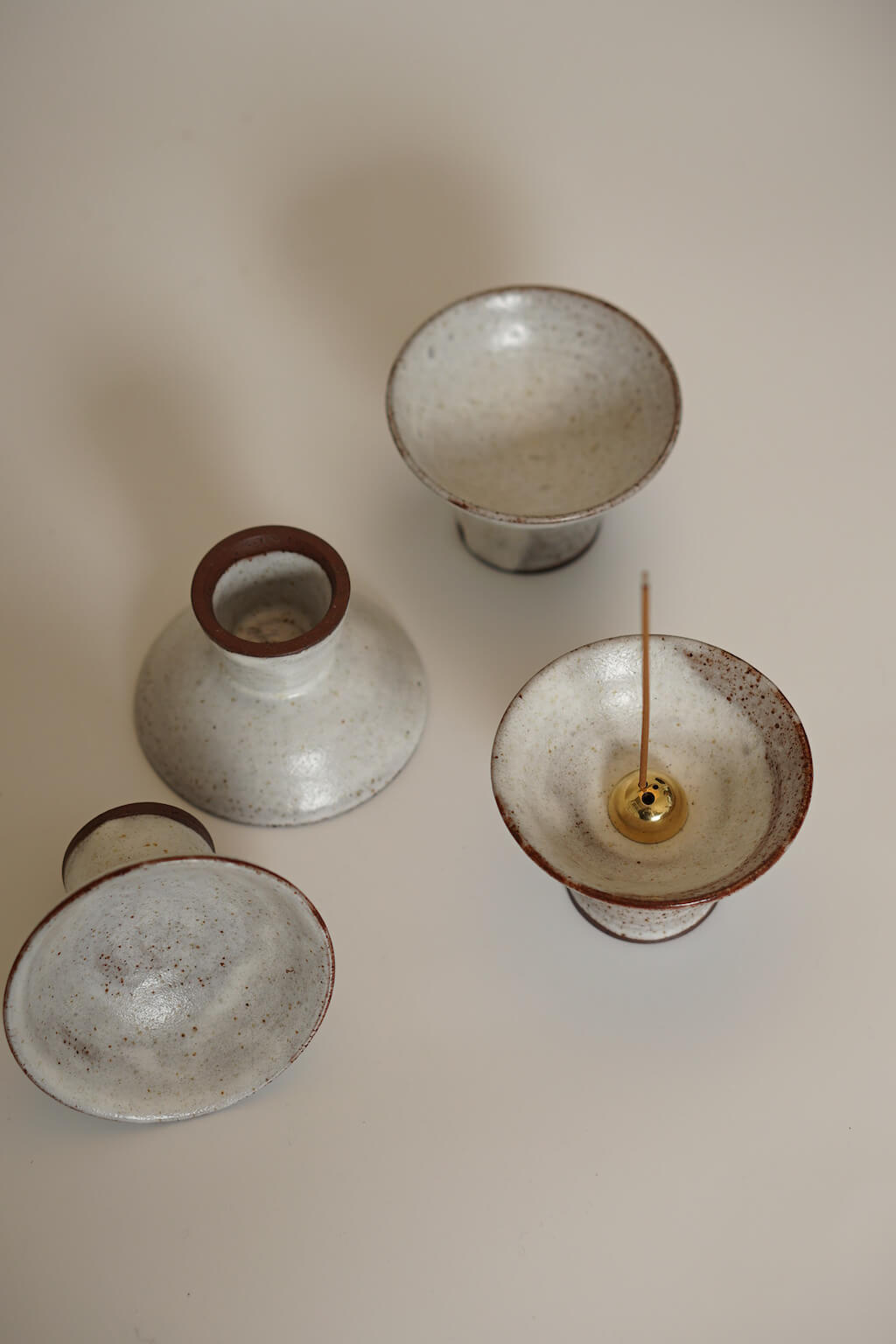 Limited Edition: White Onyx Shibui Stoneware Incense Holder
