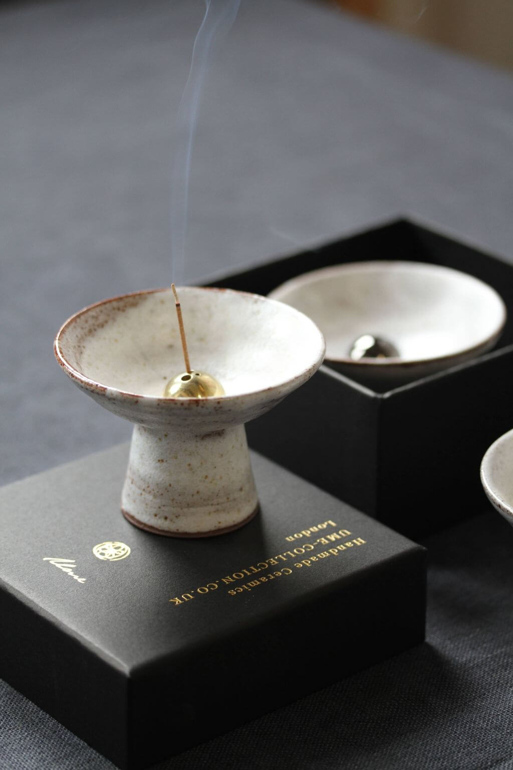 Limited Edition: White Onyx Shibui Stoneware Incense Holder