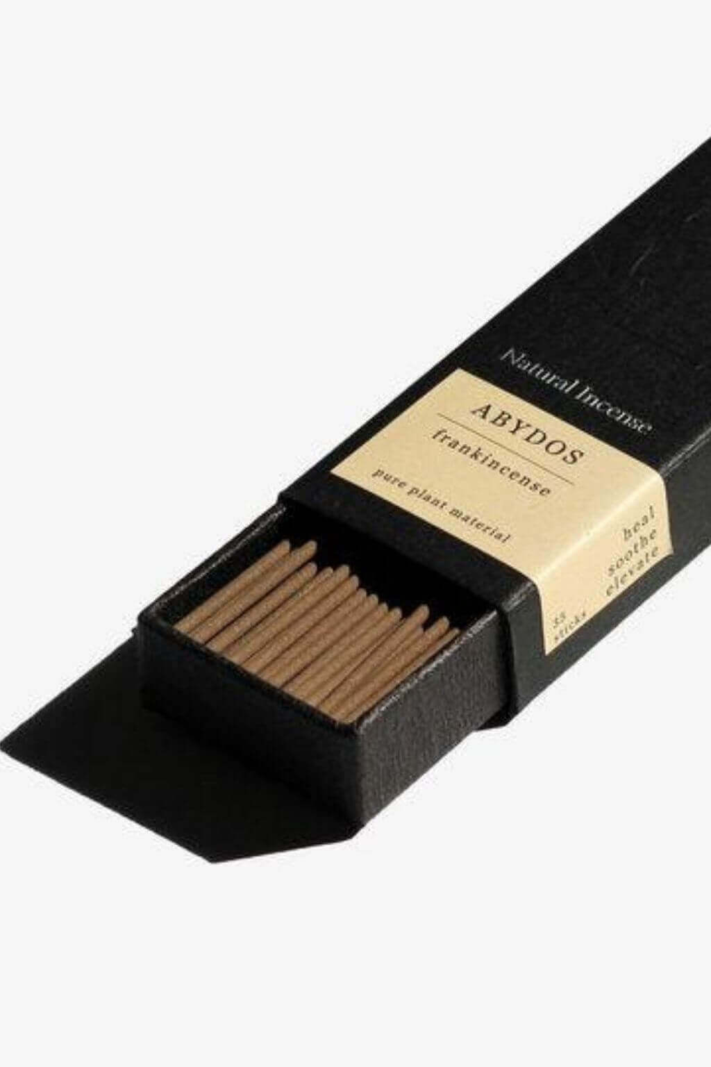 Natural frankincense incense sticks handcrafted from pure botanical resins and aromatic plants