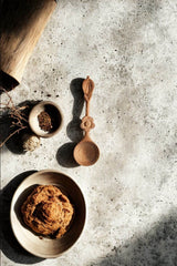 Petite Fleur Spice Spoon | Hand-Carved Doussie Wood