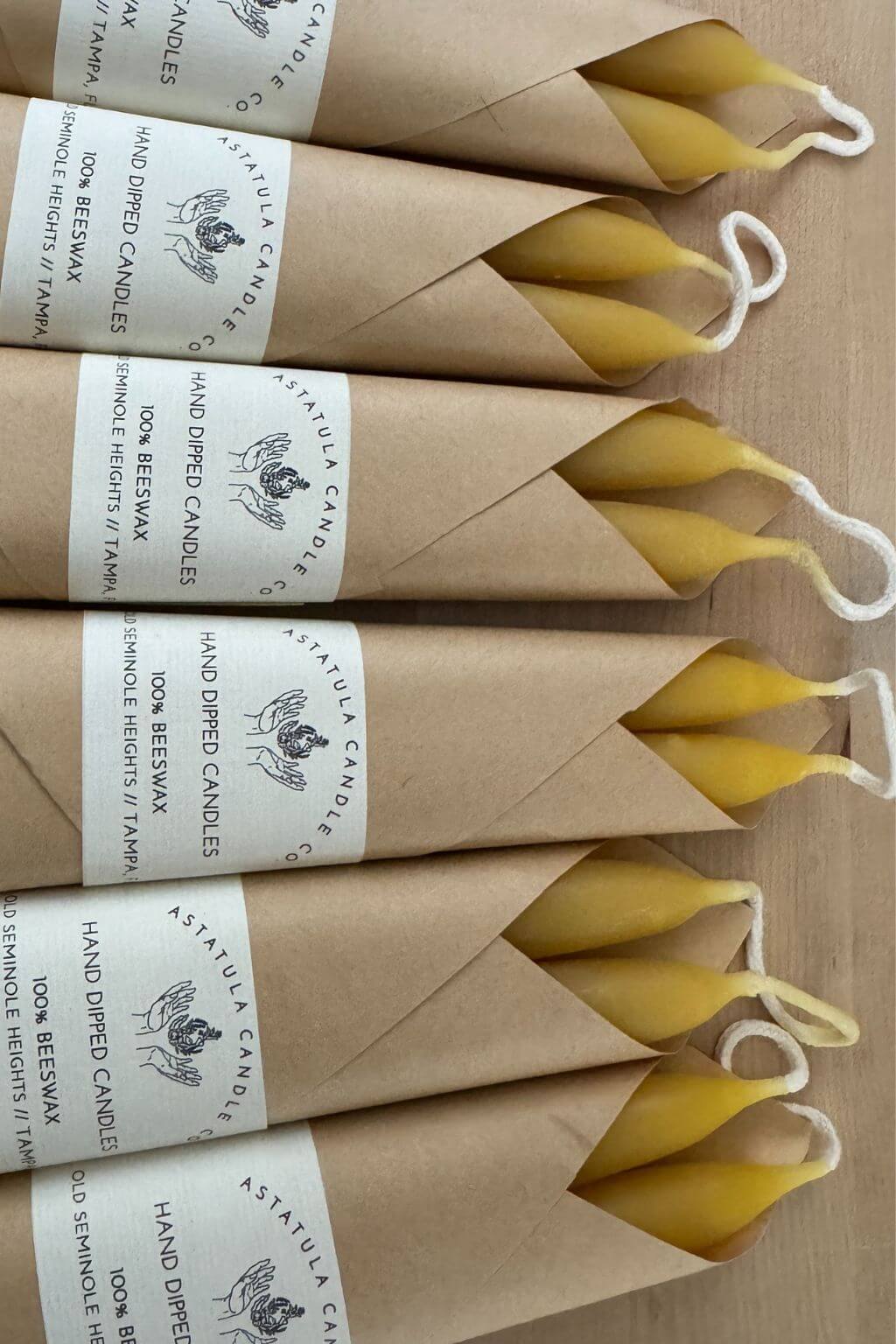 Astatula Candle Co. Beeswax Taper Candles - Thumbnail 2