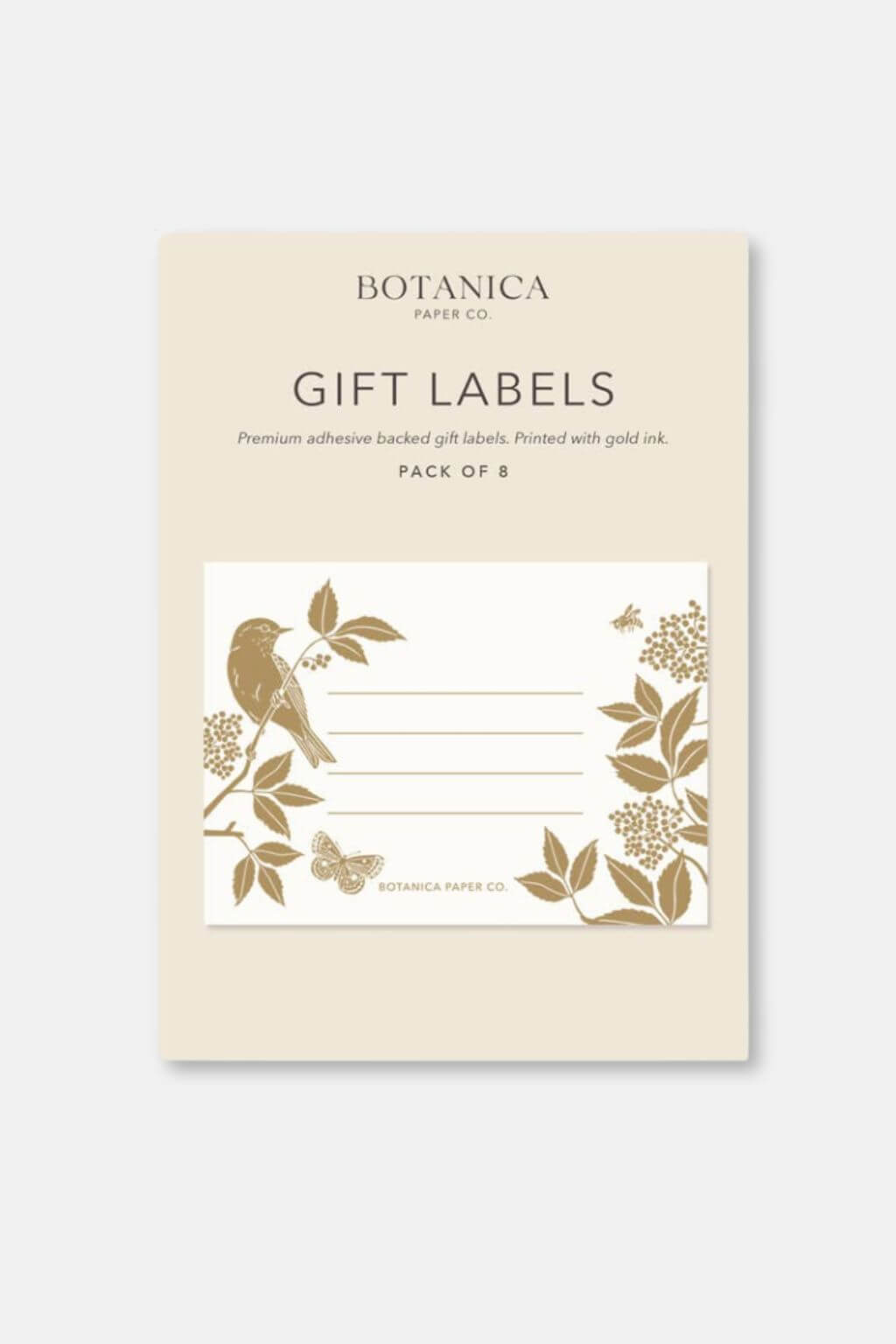 Botanoc Label Meadow Gift Labels | Botanical Gold Adhesive Labels – Dear Juniper