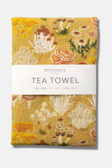 Linen Tea Towel | Mushroom Melange Woodland Kitchen Towel