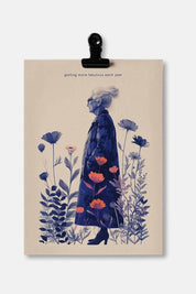 Getting more fabulous each year botanical birthday card
