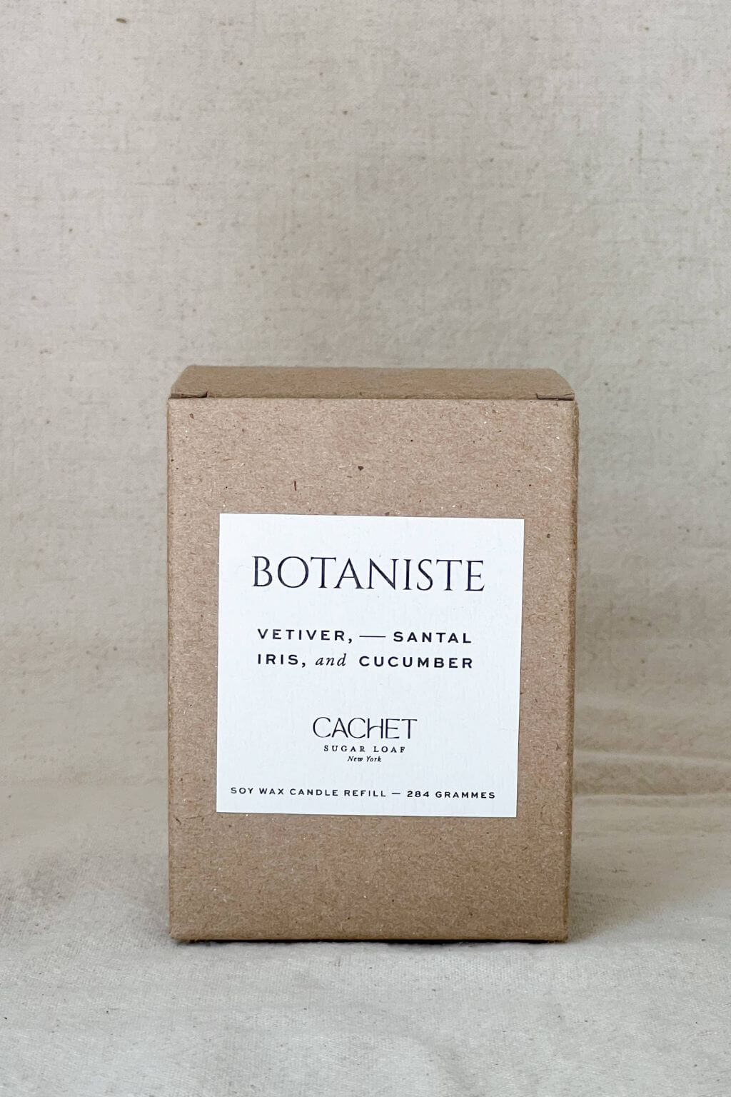 Botaniste Refillable Soy Candle | Vetiver, Iris + Santal
