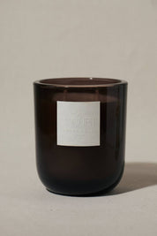 Cachet Botaniste refillable soy candle in smoky glass vessel