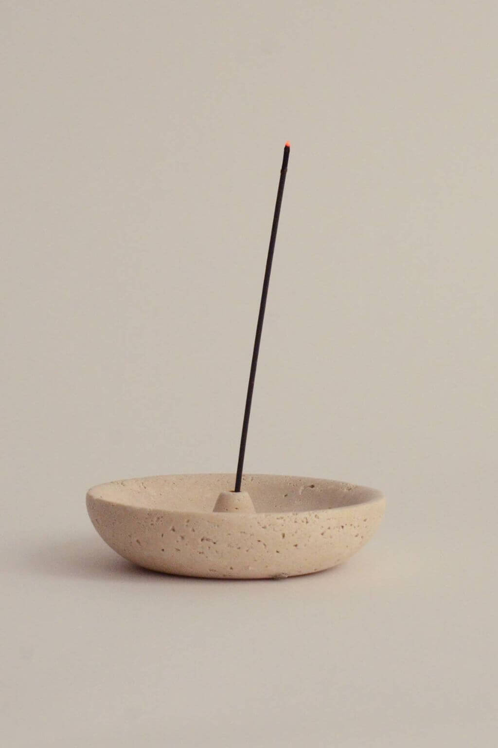 Travertine Incense Holder