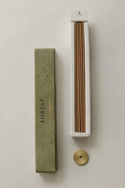 aged indian sandalwood incense sticks with brass incense holder set