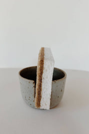 ceramic sponge holder side view showing sponge thickness