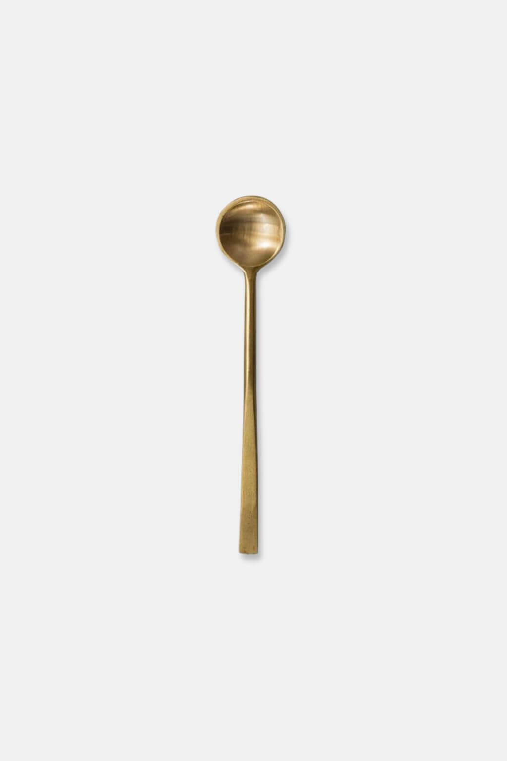 petite brass spoon stainless steel with brushed brass finish