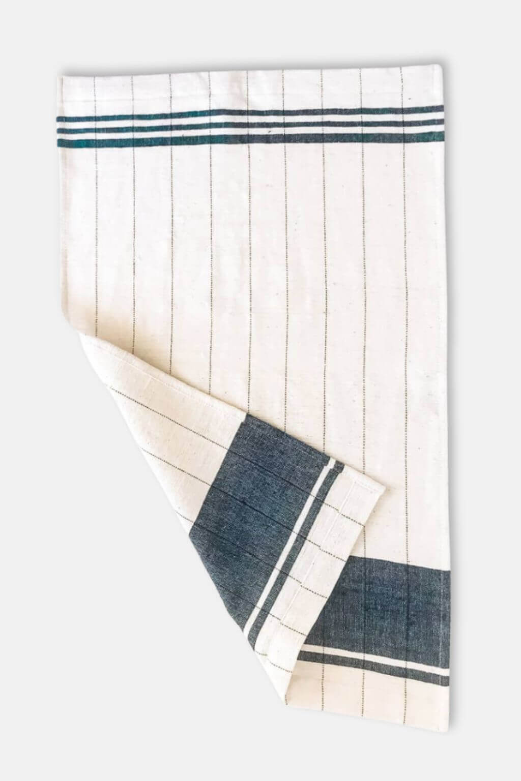 chelsea handwoven tea towel navy stripe ethiopian cotton