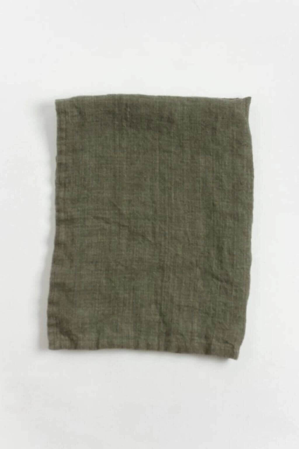 Sage Stone Washed Linen Tea Towel