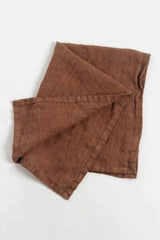 Terracotta Stone Washed Linen Tea Towel
