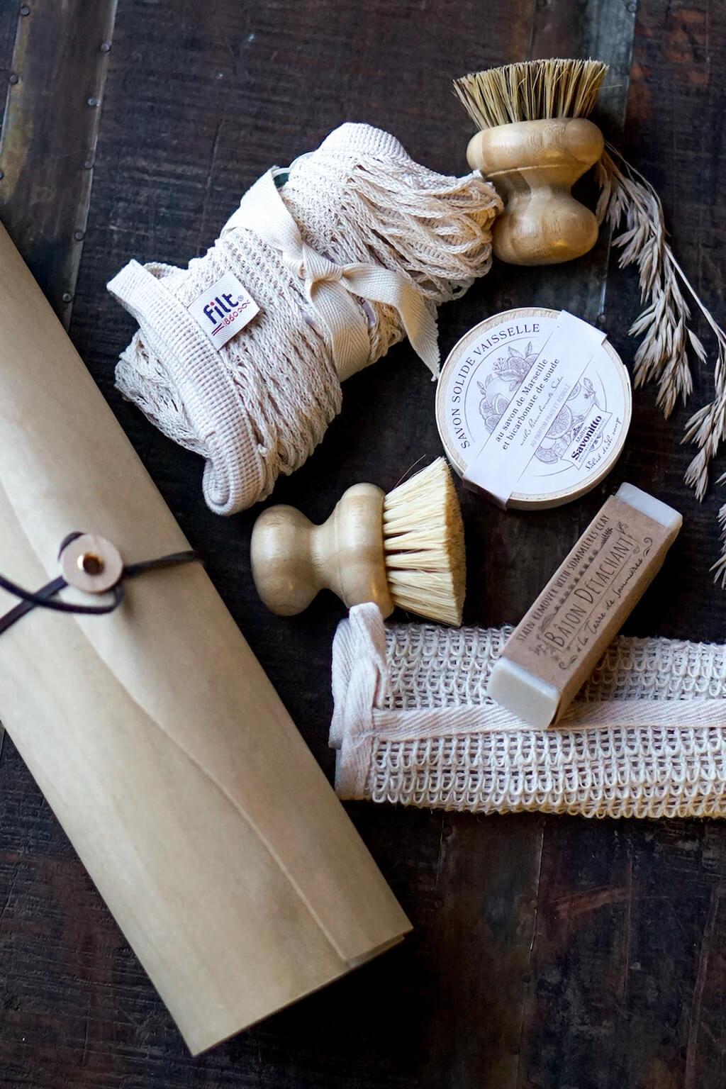 natural dishwashing tools savon de marseille soap wooden brush sisal cloth