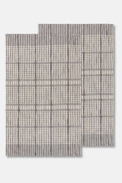 finley check pewter dish towels set of two cotton kitchen towels