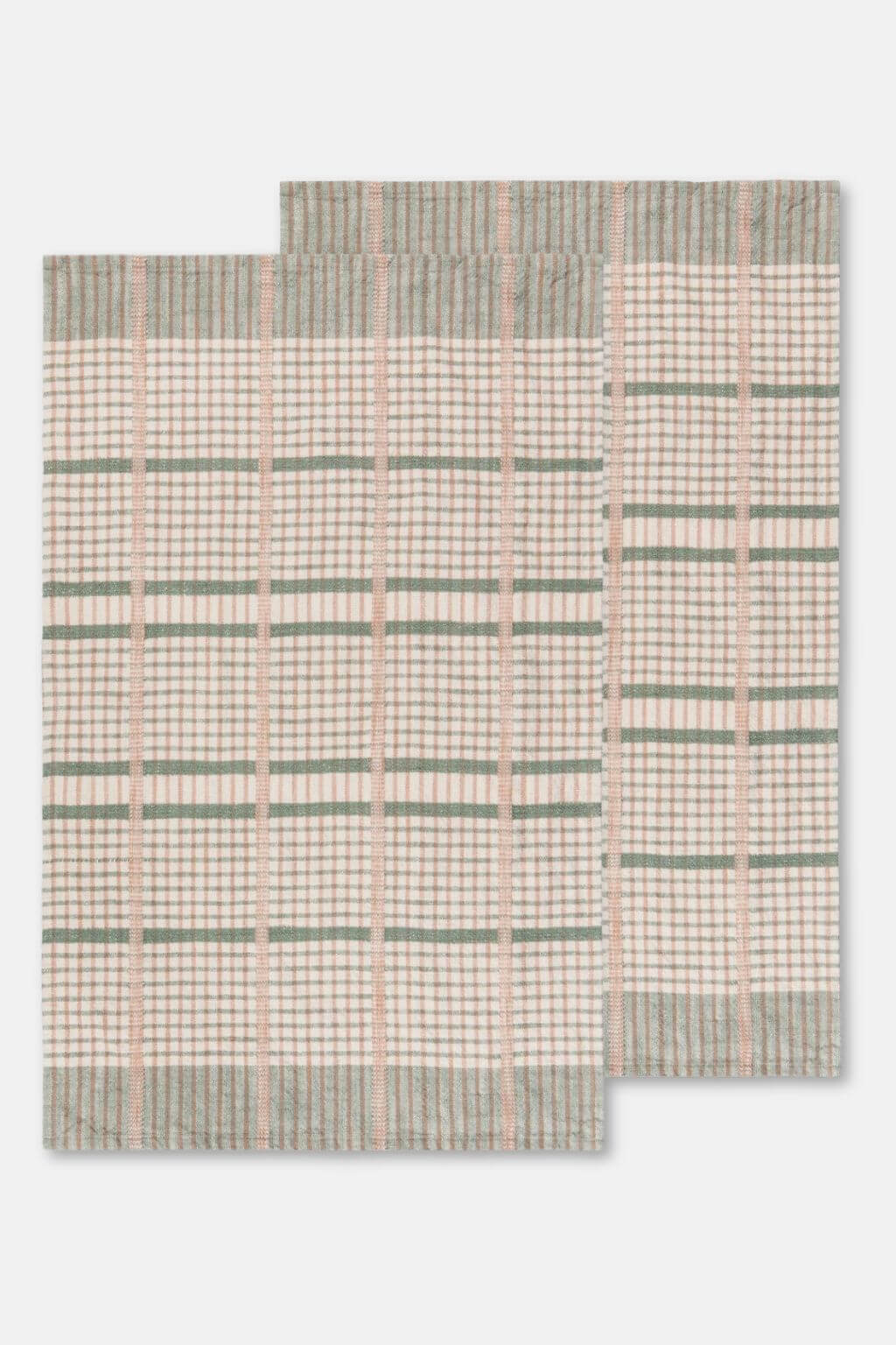 finley check willow dish towels set of two cotton kitchen linens