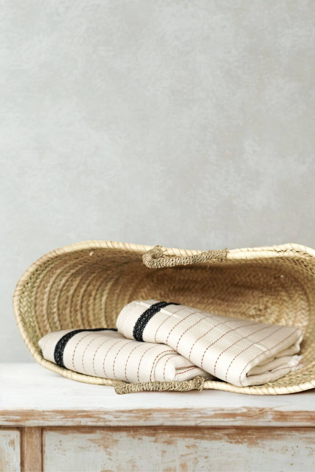 French Straw Market Basket