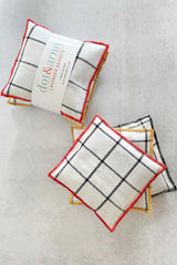 Windowpane Linen Lavender Sachets, set/3