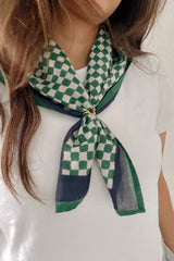 Matcha Bandana | Emerald Checkered Print