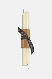 10 inch cream pure beeswax taper candles handcrafted by Greentree Home
