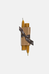 6" Pure Beeswax Taper Candles | Natural Yellow or Cream