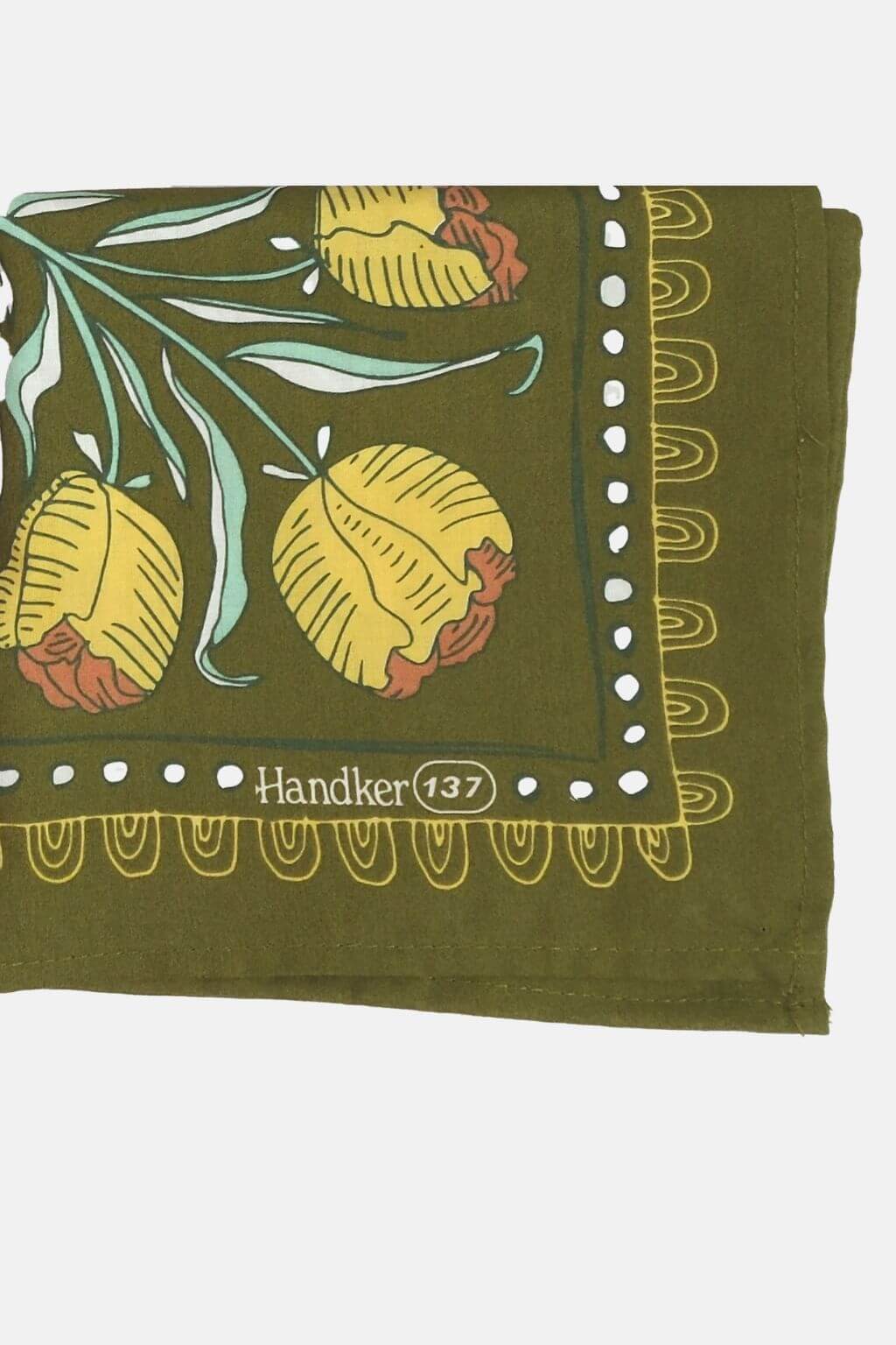 Close-up corner detail with Handker logo