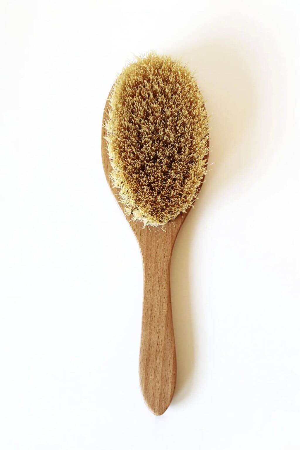 Close-up of vegan sisal bristles on Heales dry brush