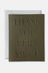 Thank You Very Much | Moss Letterpress Card