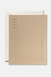 Minimal blush thank you card with envelope
