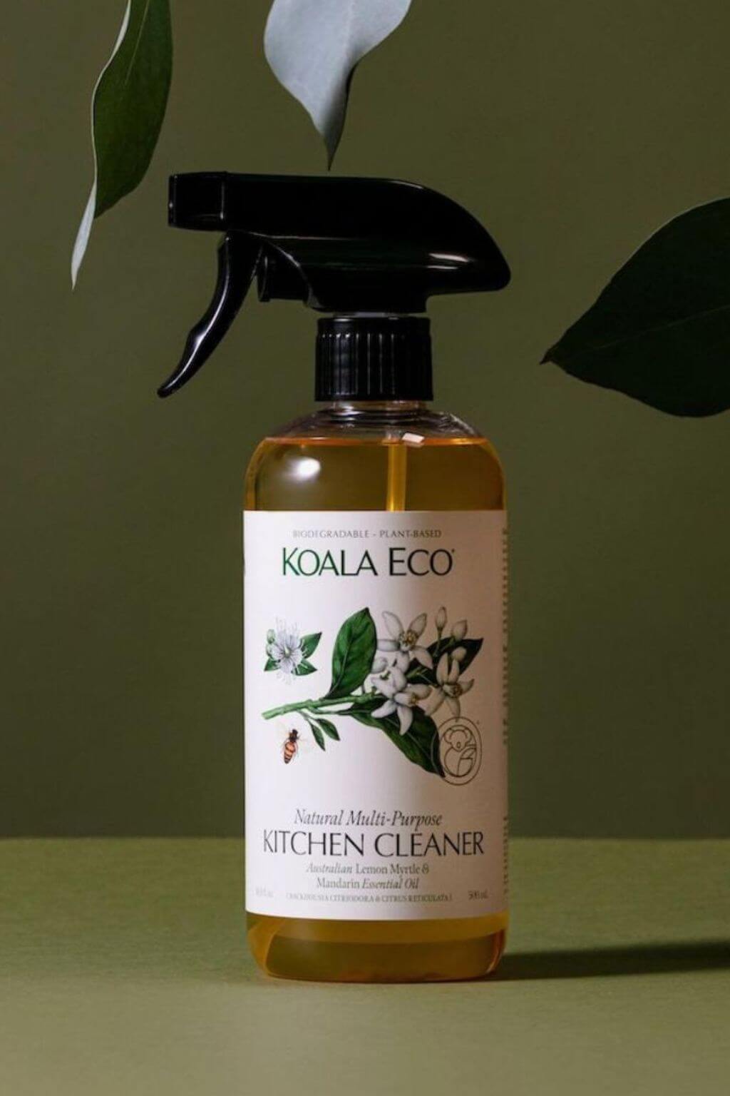 Koala Eco Natural Multi-Purpose Kitchen Cleaner bottle with a green leafy background