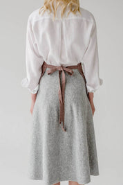 linen daily apron with adjustable tie waist