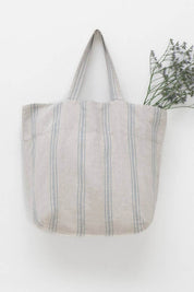 French Stripe Linen Big Bag
