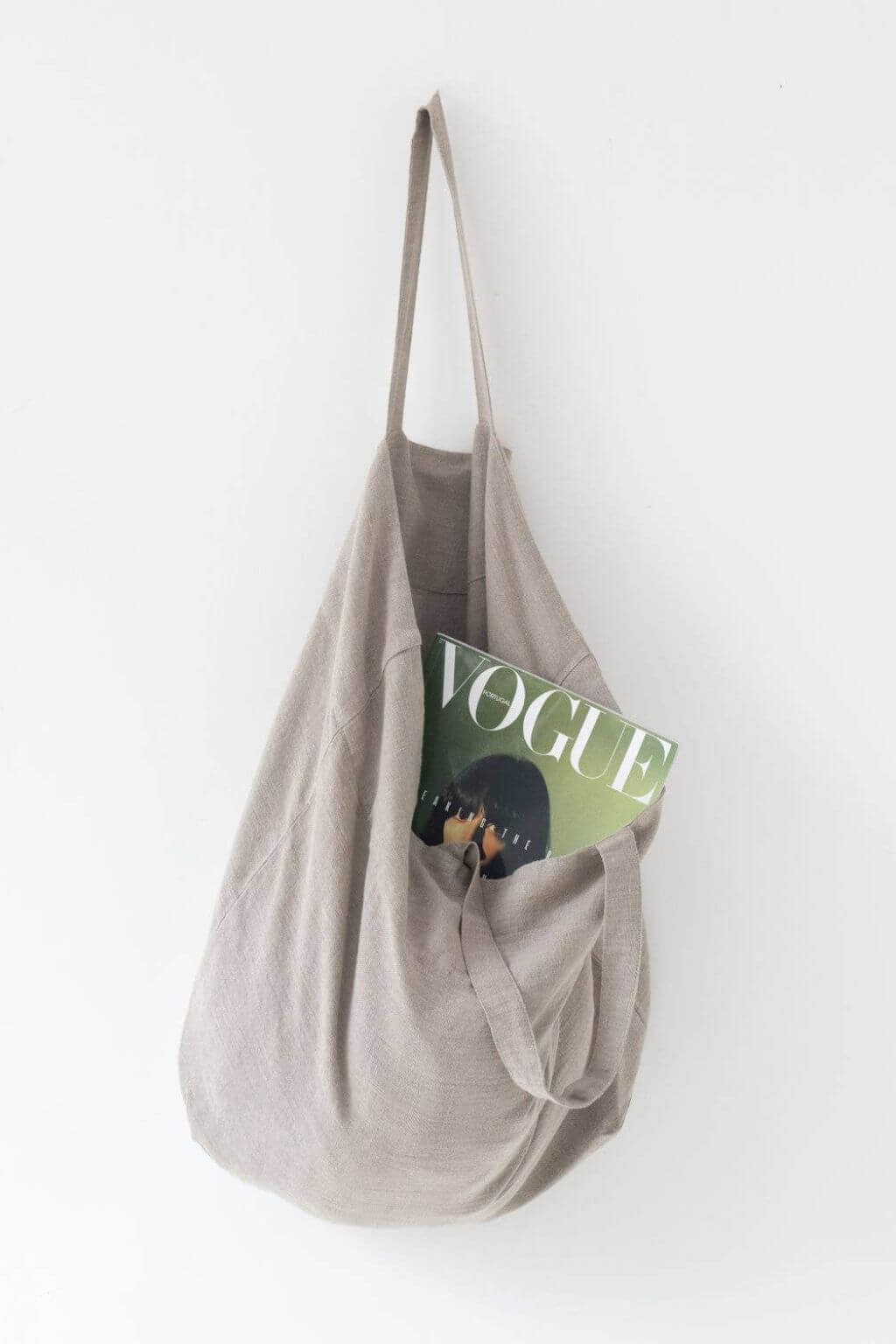 oversized linen bag european flax shoulder tote