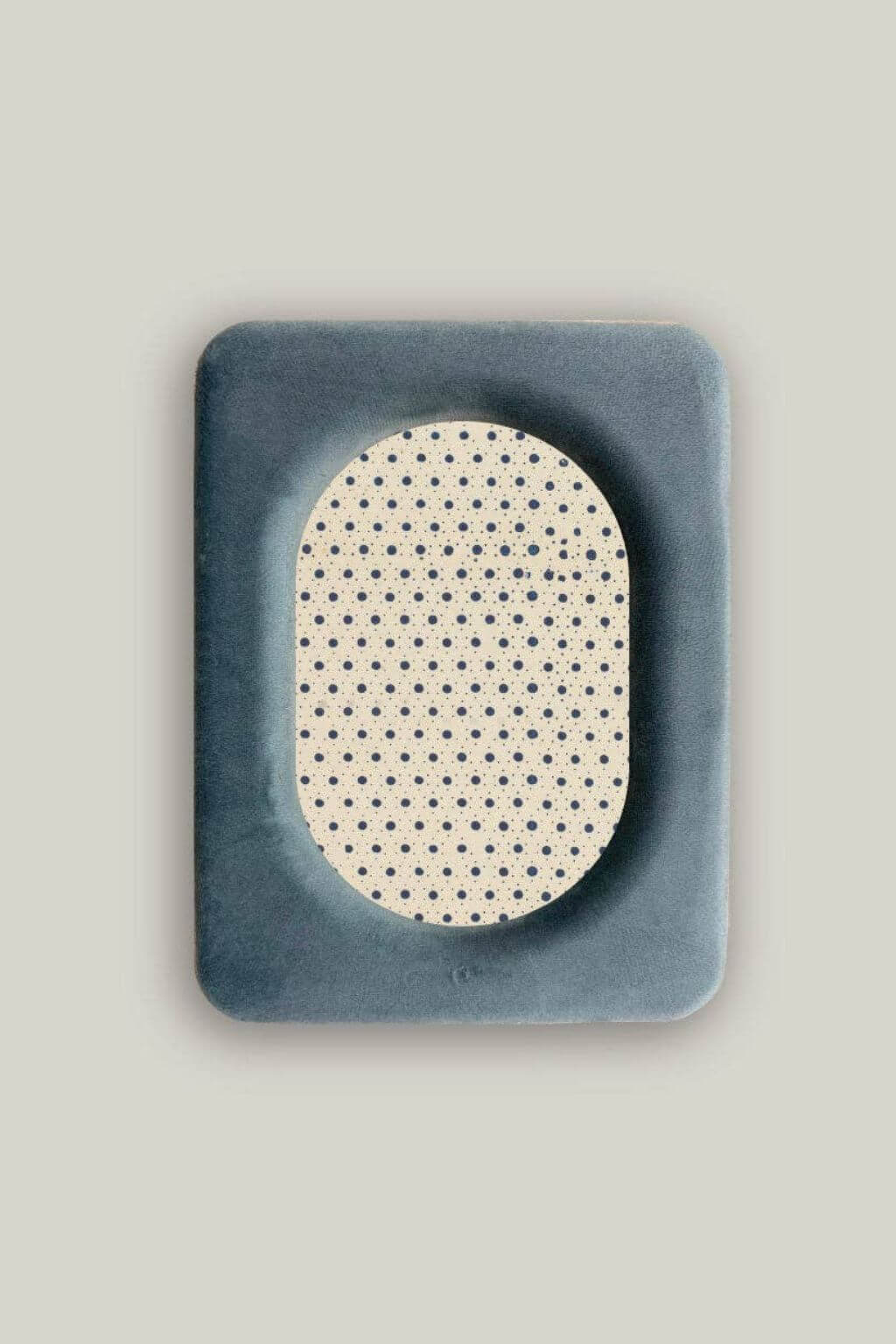 slate blue velvet photo frame 5x7 oval opening