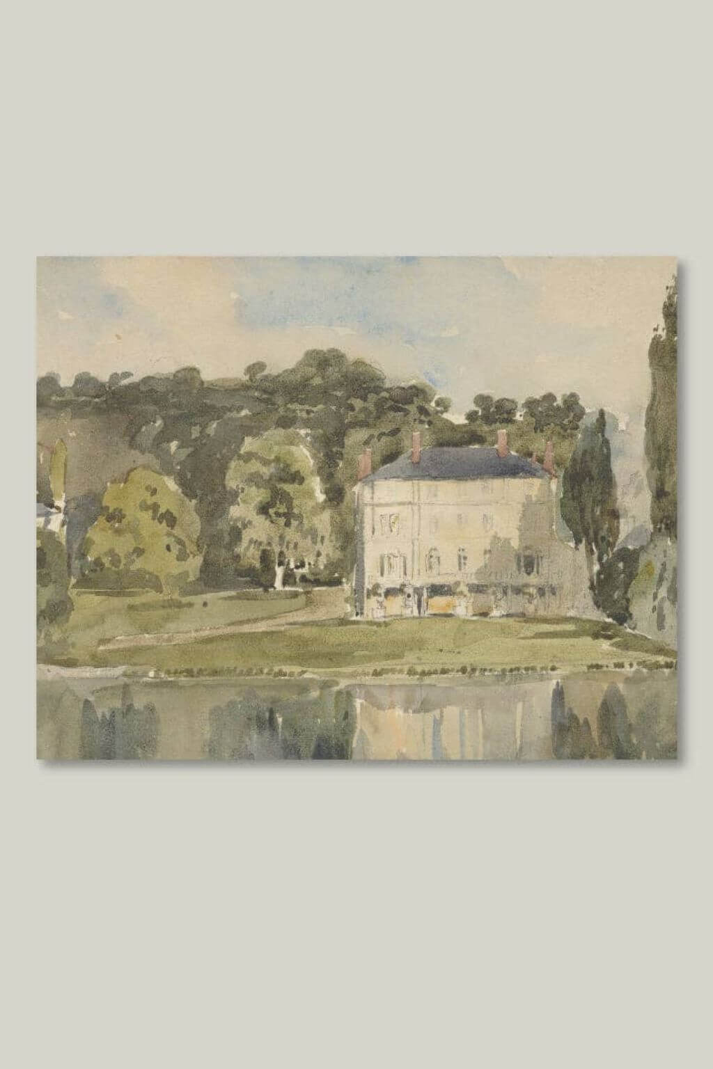 chateau landscape artist board canvas print 14x11