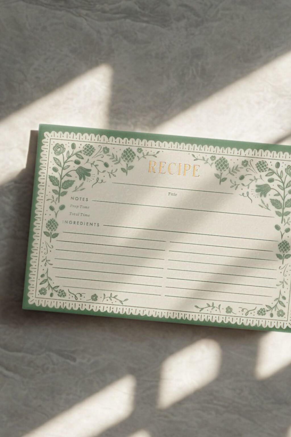 Artichoke Recipe Cards, Pack of 12