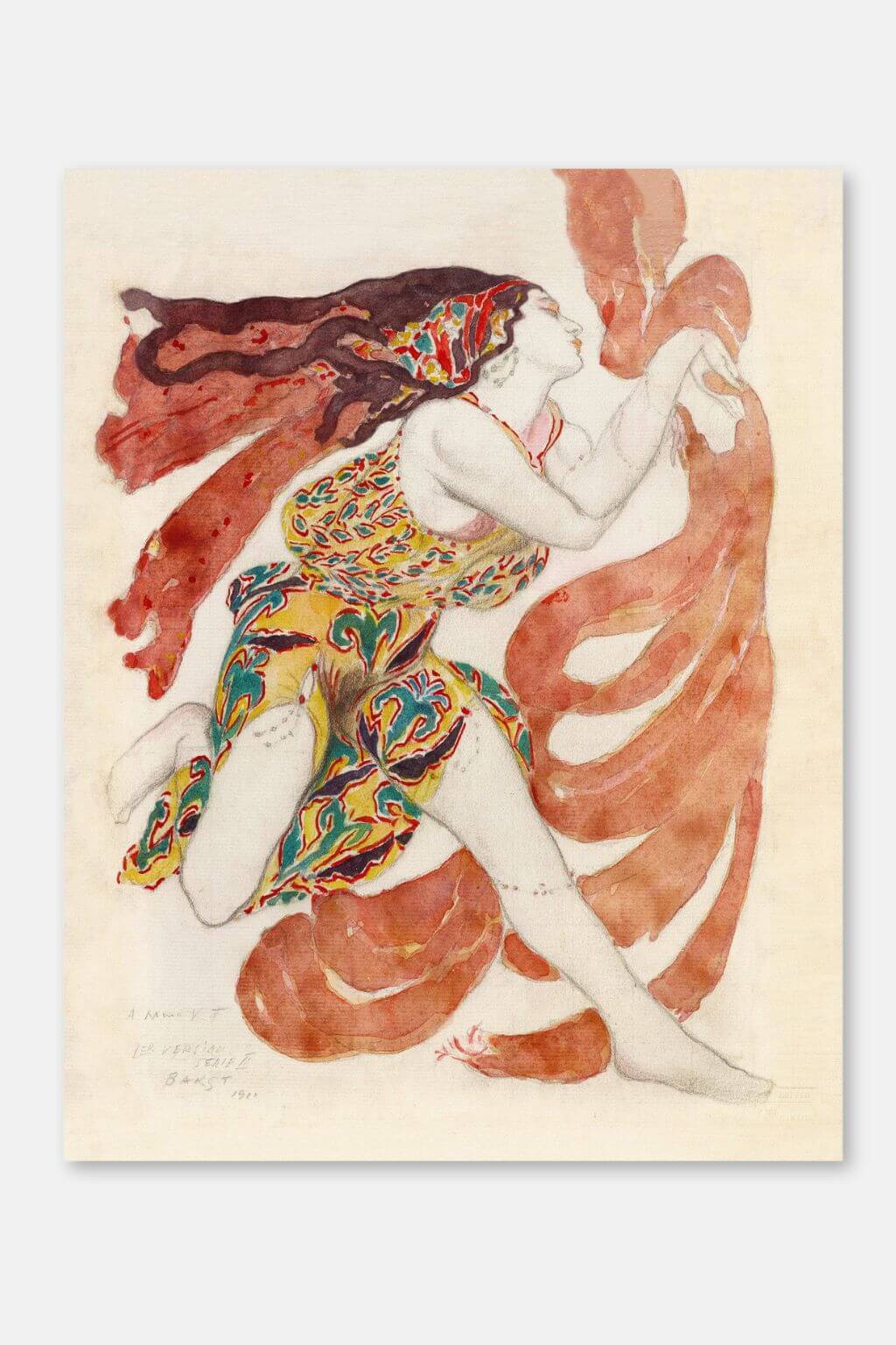 dance narcisse art print leon bakst 8x10