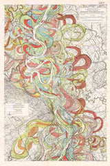 Mississippi River Meander Art Print, 11x14"