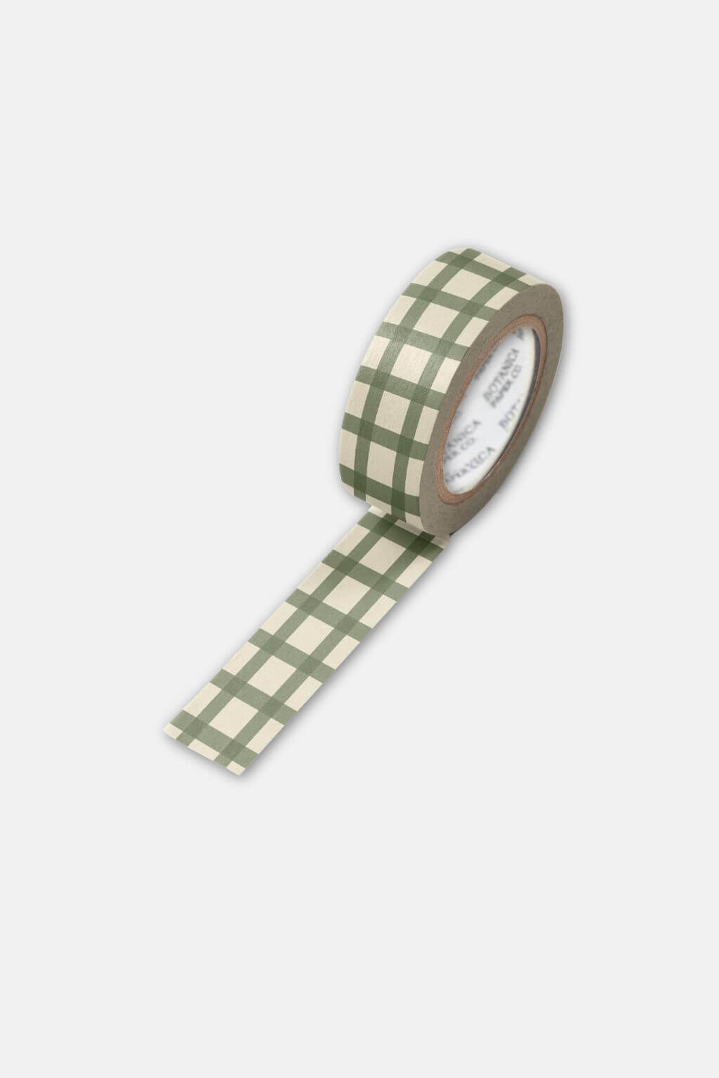 Green Gingham Washi Tape Roll – Decorative Craft Tape