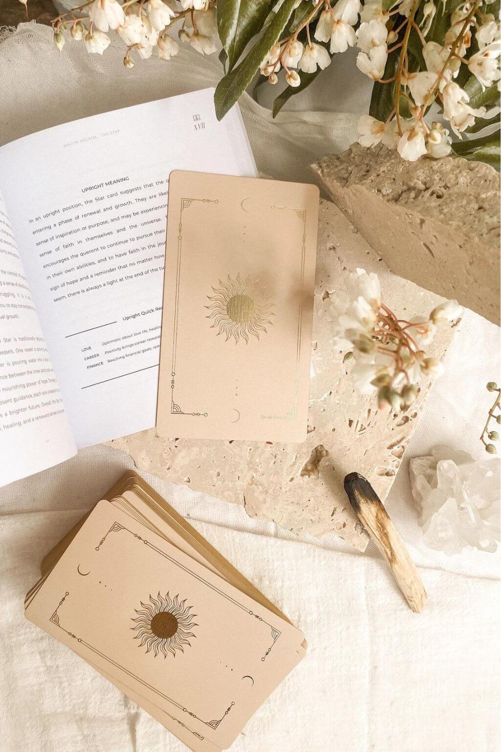 Lucid Dreams Beginner Tarot Deck with Keywords | Beige Edition IV