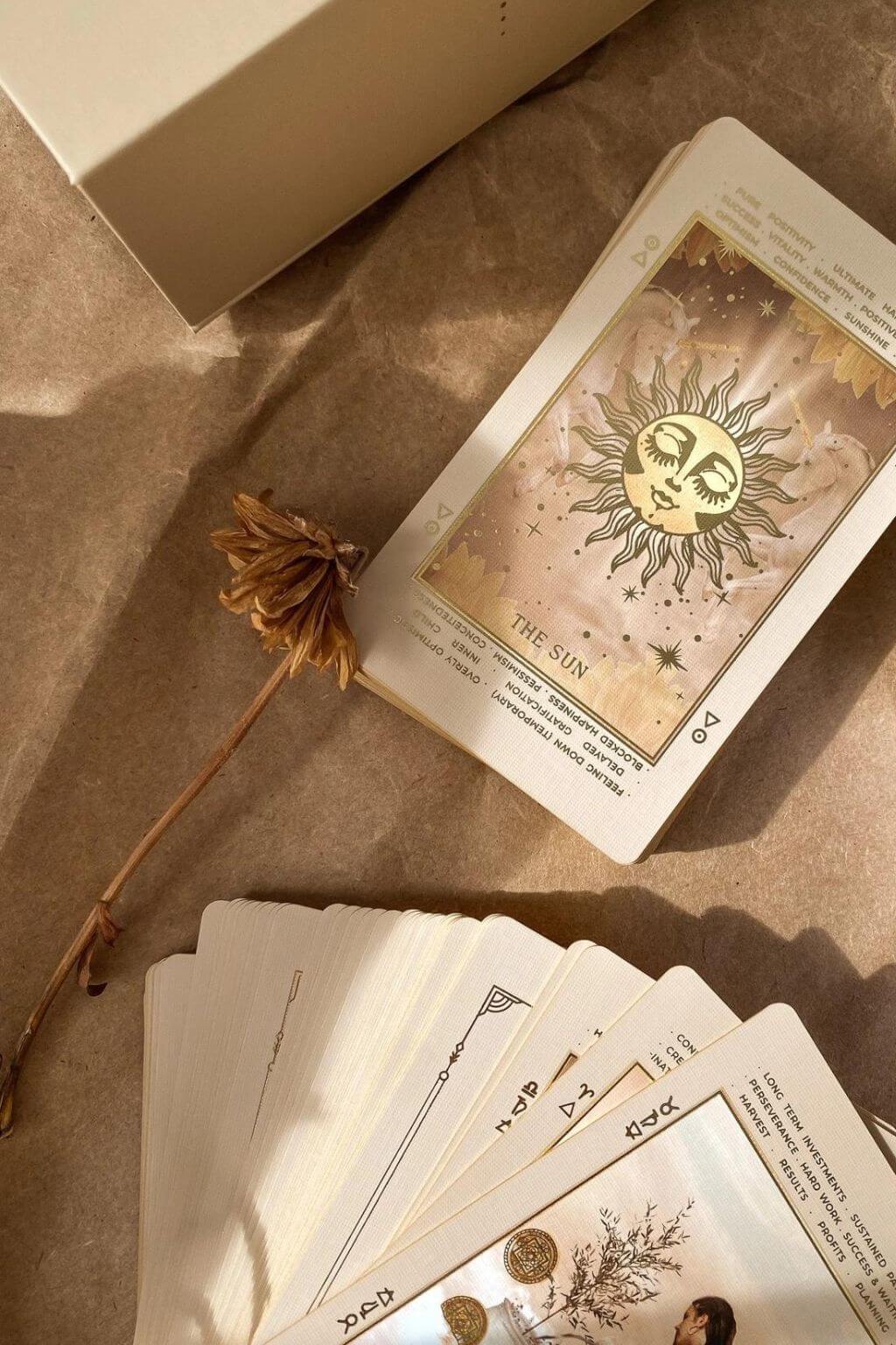 Lucid Dreams Beginner Tarot Deck with Keywords | Beige Edition IV
