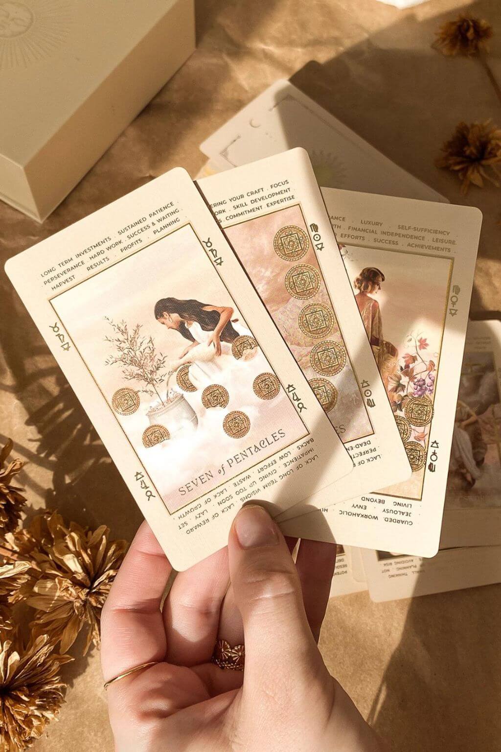 Lucid Dreams Beginner Tarot Deck with Keywords | Beige Edition IV